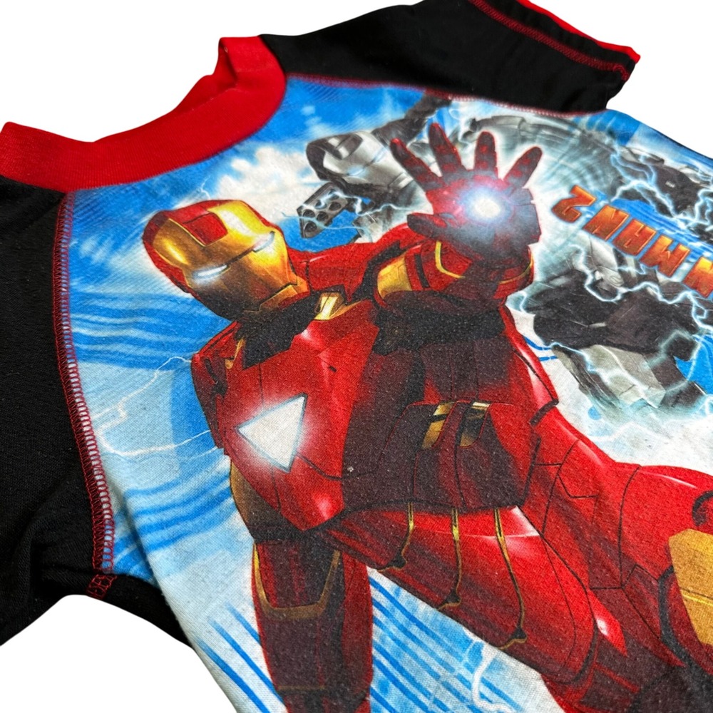 Marvel Iron Man 2 Raglan Shirt Kids Size 6 Graphic Tee Superhero‎ Comic Book